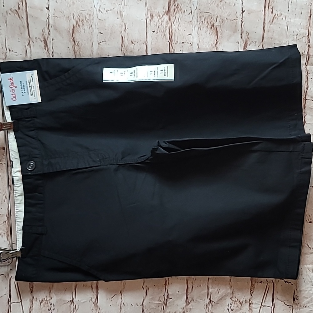 Cat & Jack flat front adjustable waist shorts boy's 18 nwt
